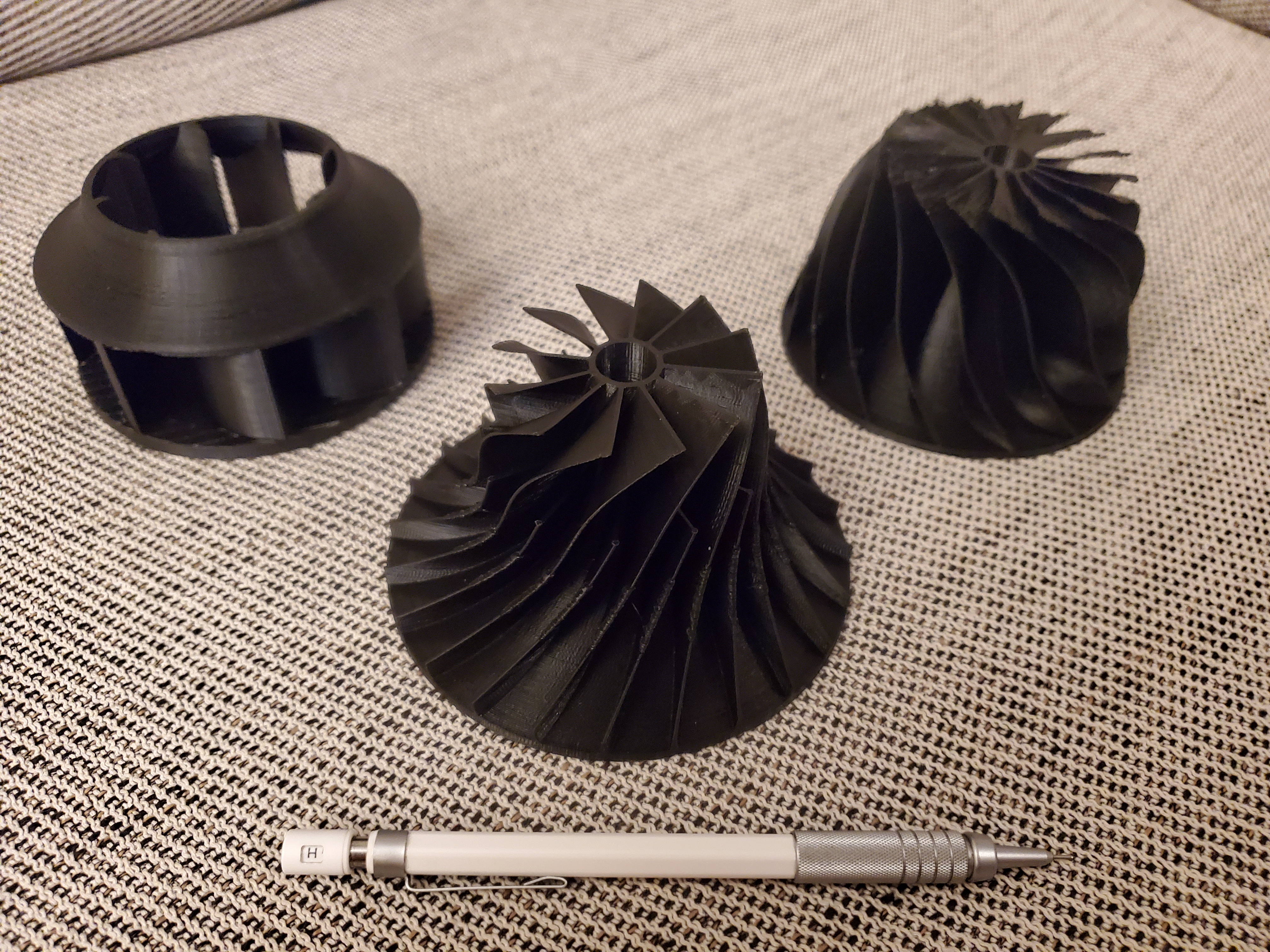  The first three impellers I designed
