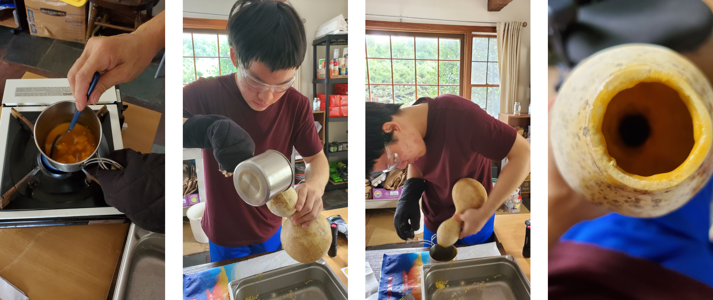 The process of sealing the gourd
