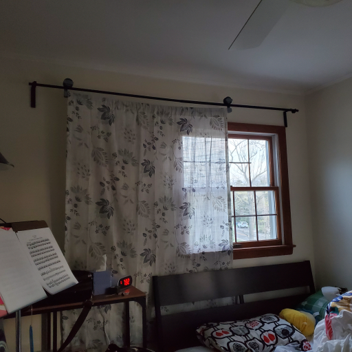 The original curtain configuration