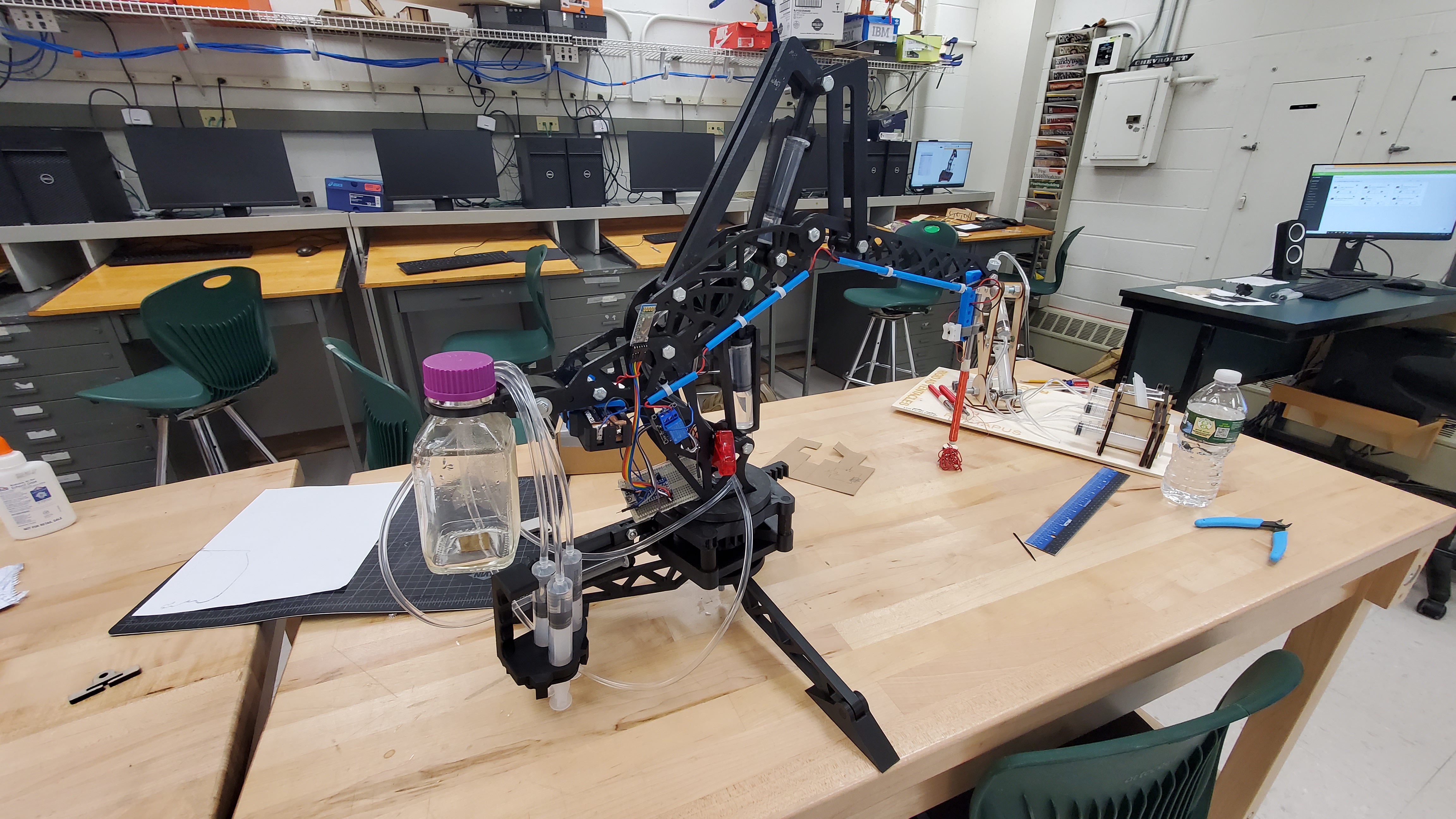 The finished arm after electronics were attached