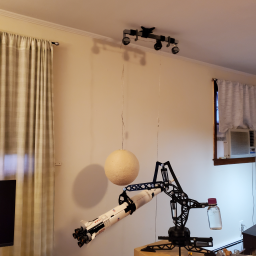 The current configuration used to hold up the moon