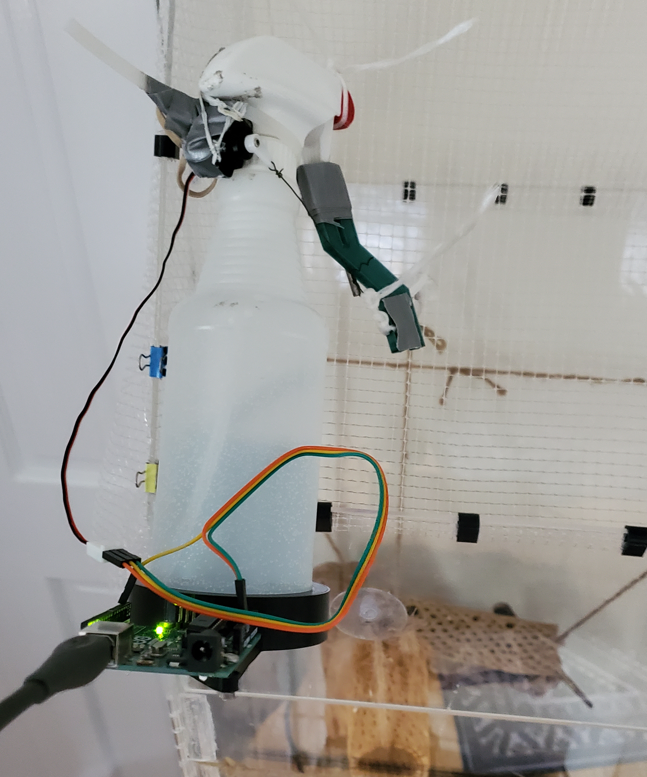 The completed assembly of parts