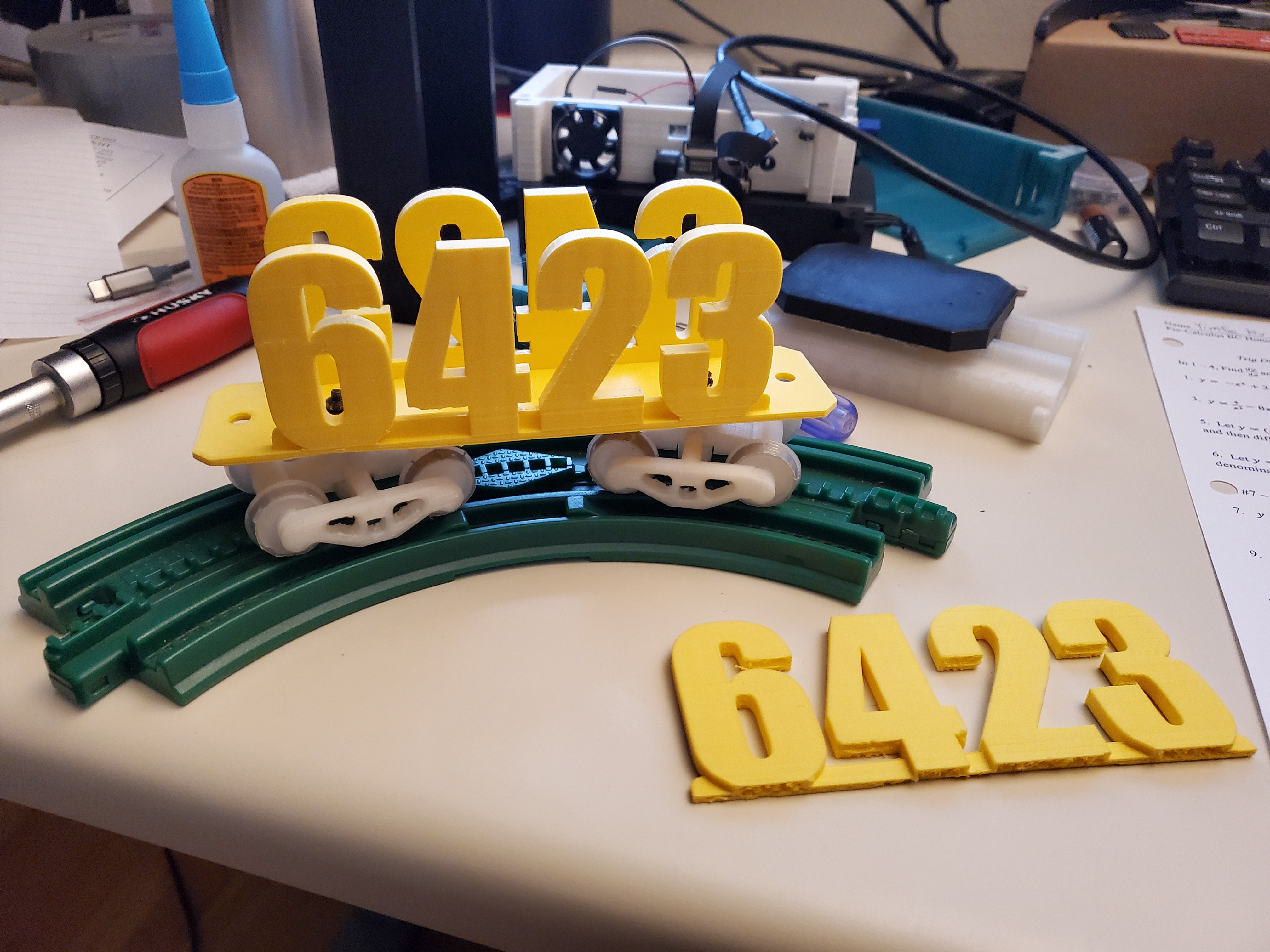 The completed car with the team number