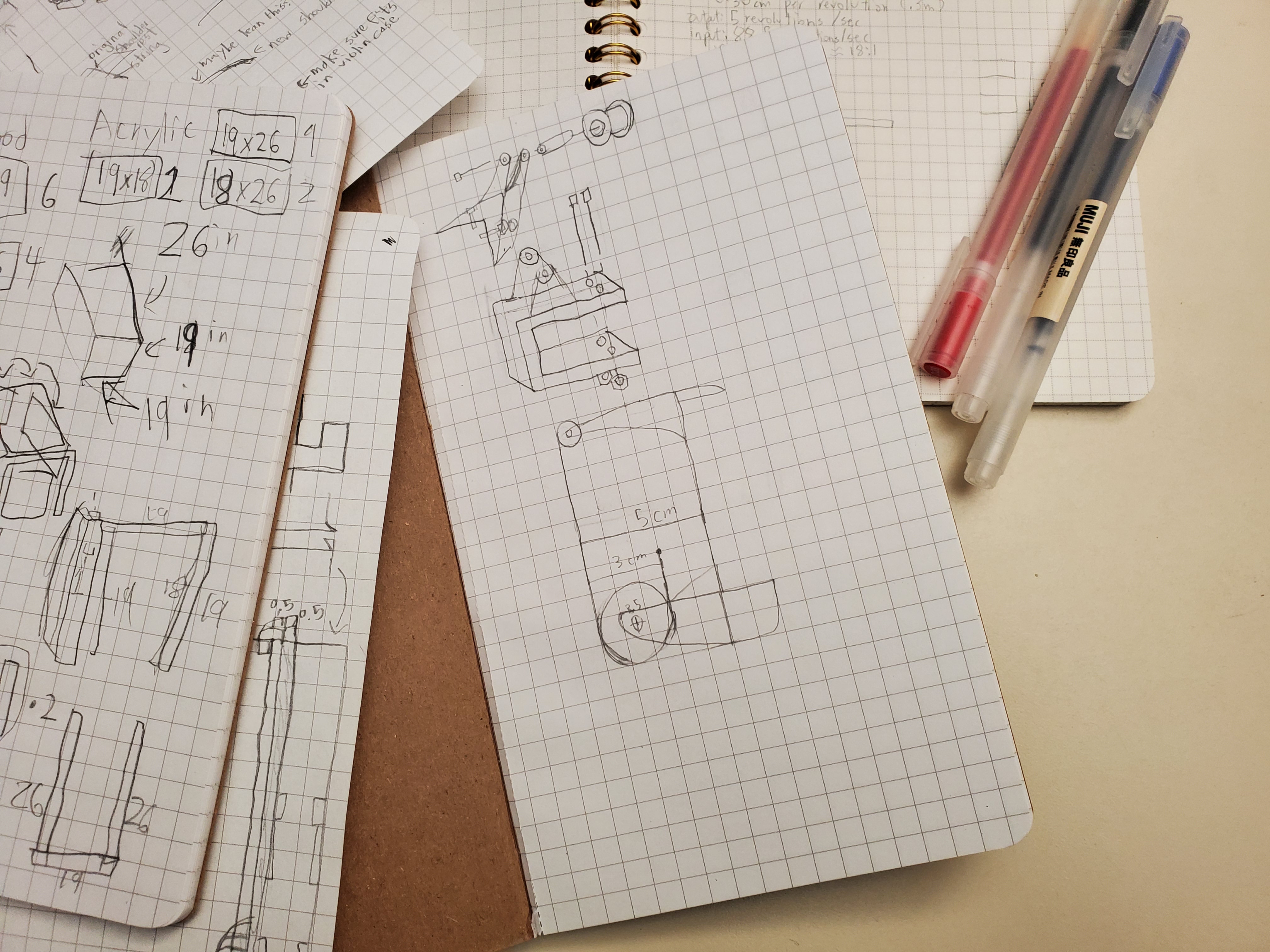 The initial design for the system