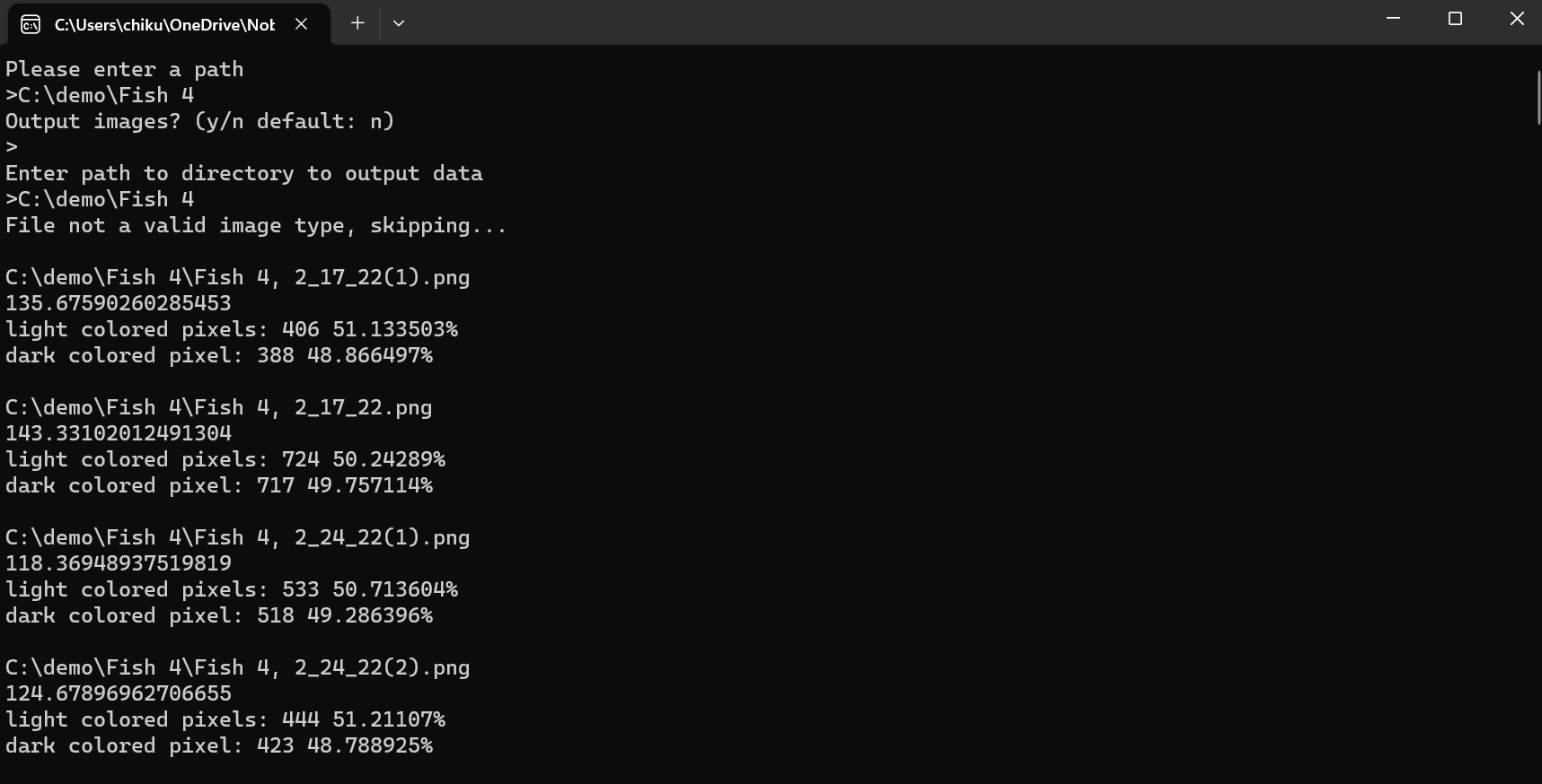 A console application in C# which could process an entire folder of image