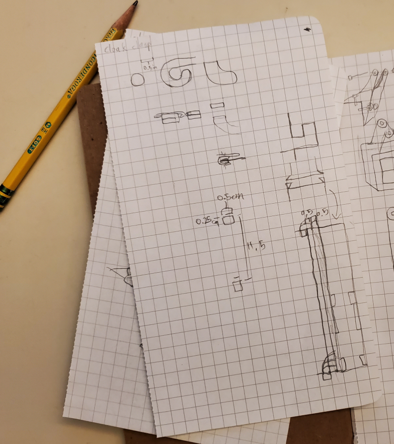 A blueprint of the original design