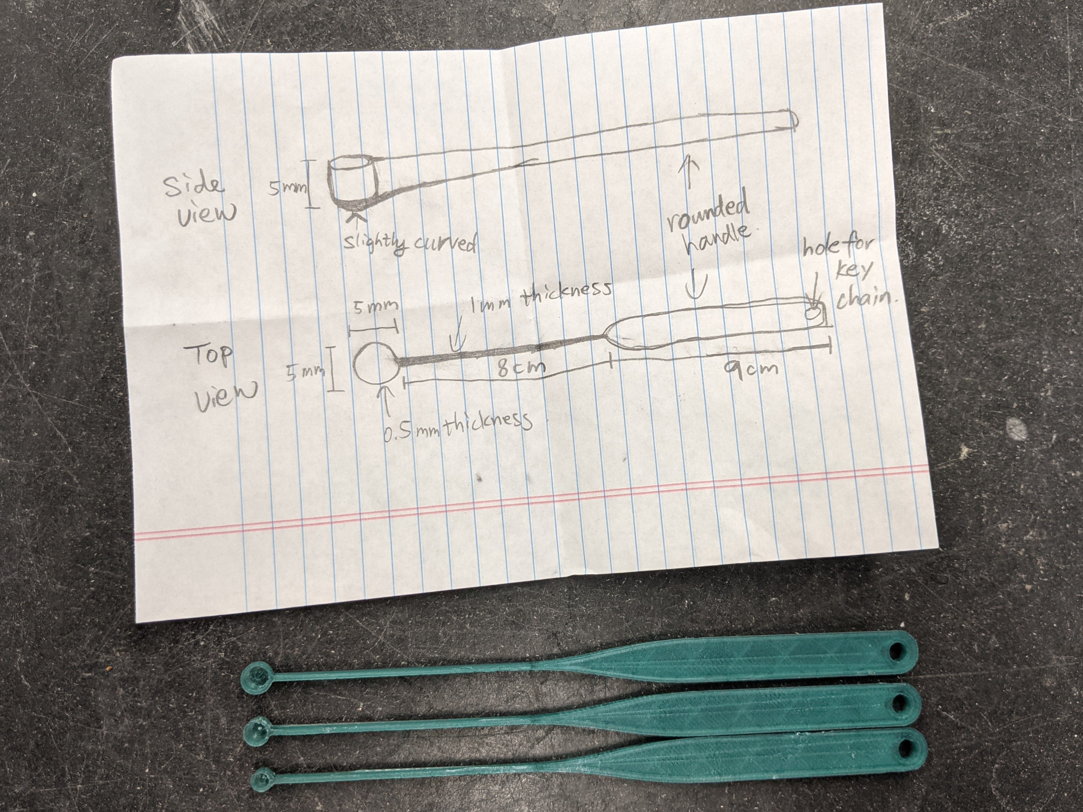  Vertical neck measuring spoon
