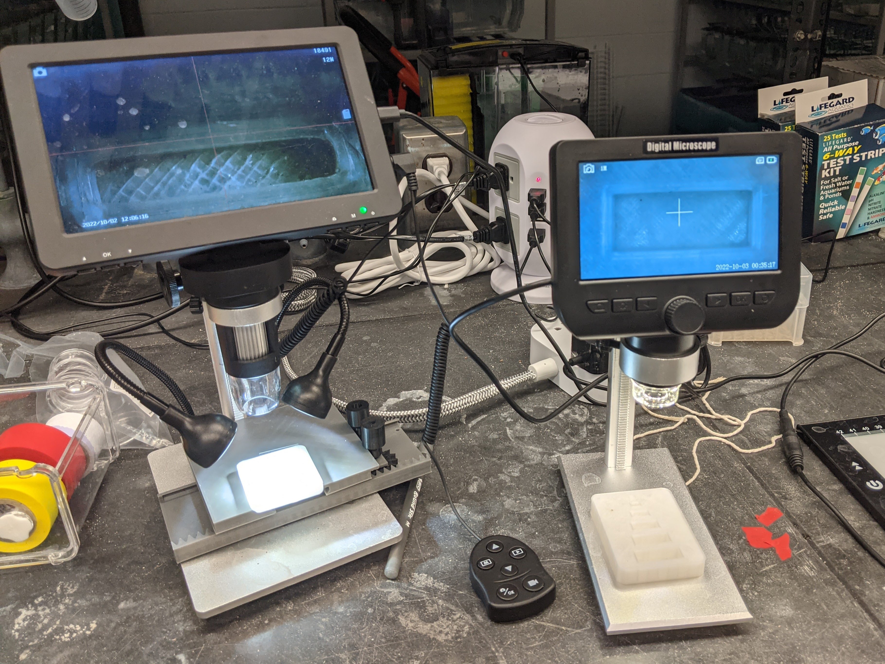The measuring plate can be used on commercial digital microscopes