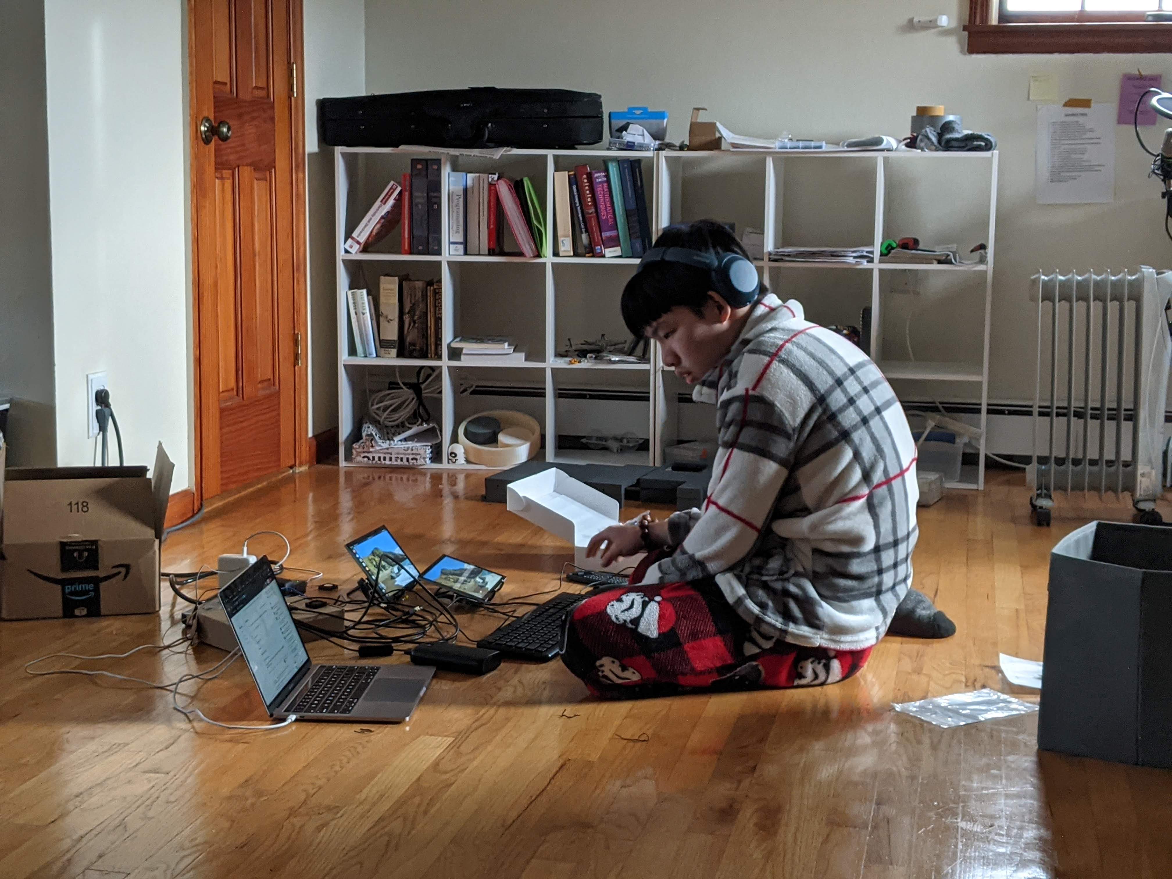 Working on the software front of the laptop