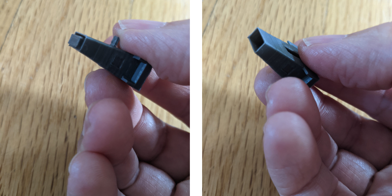 The slider to extrude the extracted gel